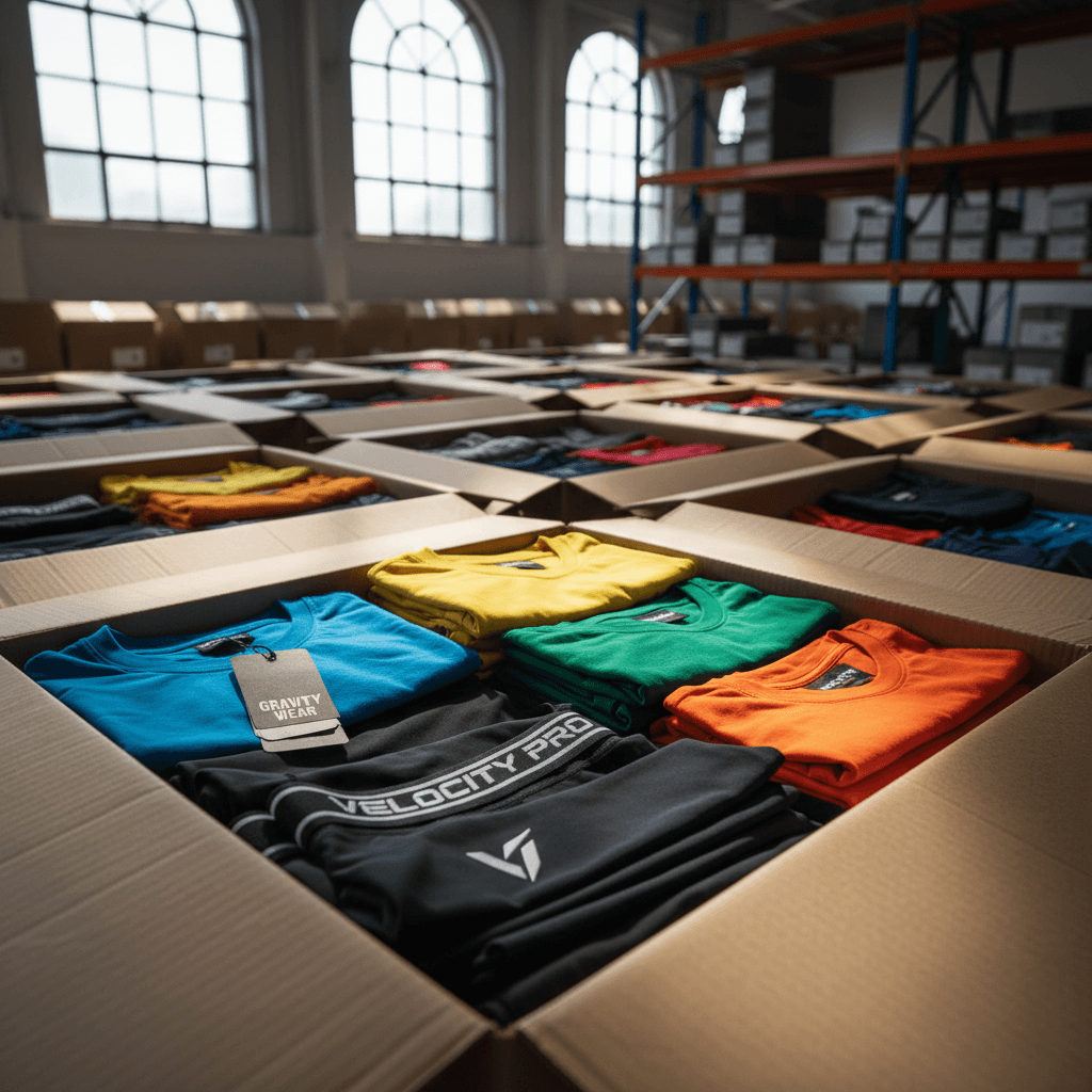 Organized wholesale clothing inventory