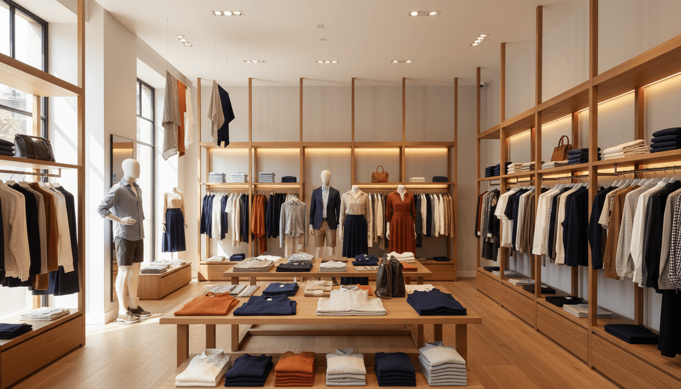 Retail clothing display and merchandising